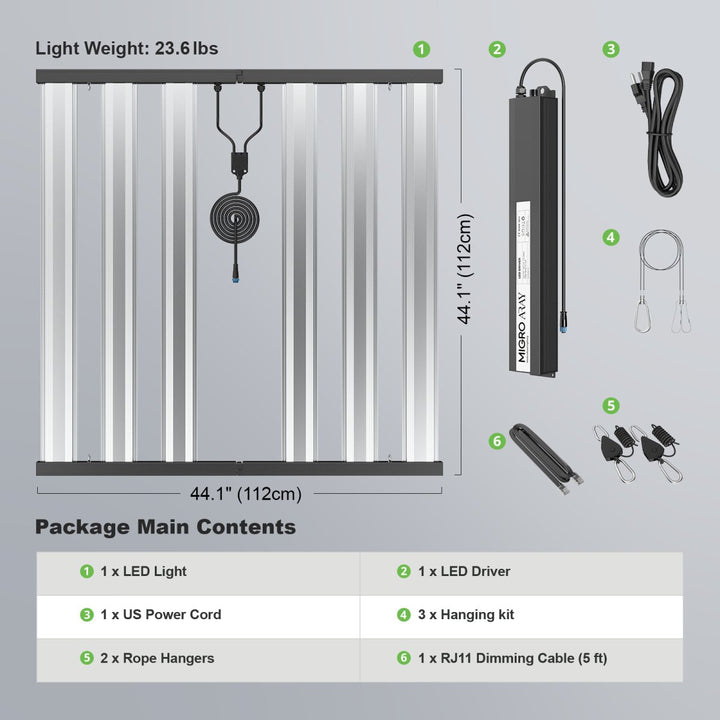 MIGRO ARAY 4X4 HIGH PAR CO2 | 750W - MIGROLIGHT