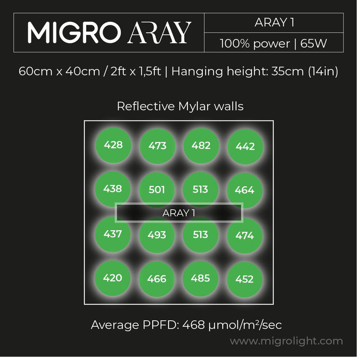 MIGRO ARAY 1 | seedling and clone LED grow light - MIGROLIGHT